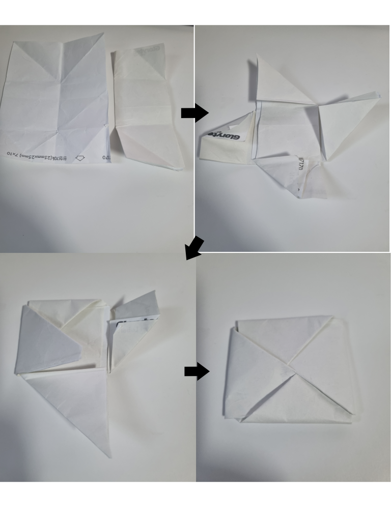 Step-by-step guide to folding a ddakji paper tile