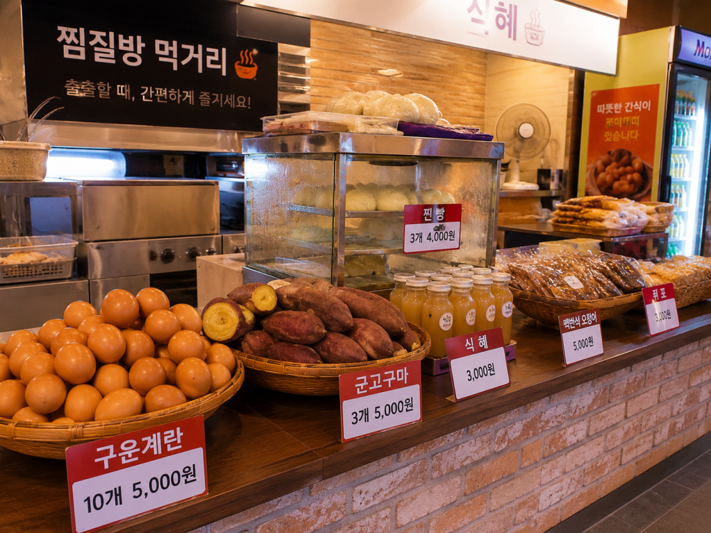 Popular food sold inside the korean Jjimjilbang