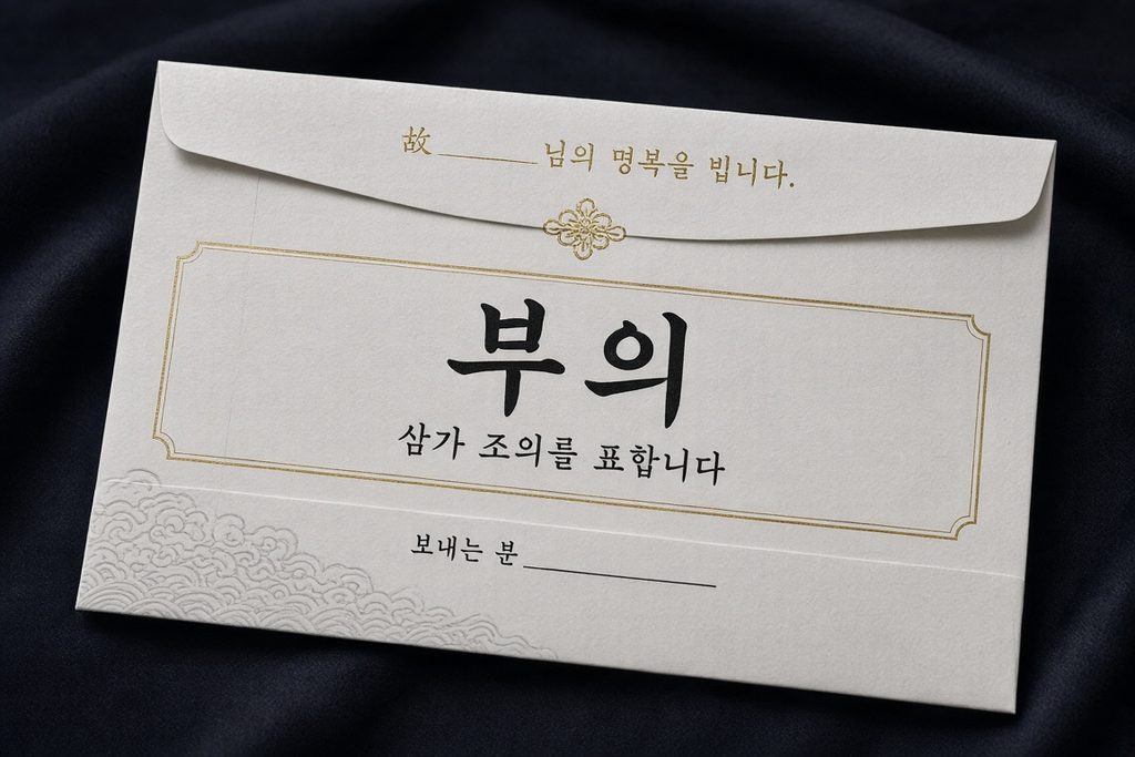 In Korean funerals, there are condolence money envelopes.